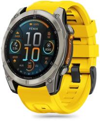 GARMIN FENIX 5X / 5X PLUS / 6X / 6X PRO / 7X / 8 (47 mm) okosóra szilikon szí - TECH-PROTECT citromsárga szilikon szíj - tokgalaxis