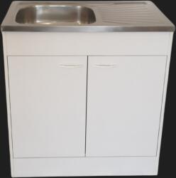 Oper-line Komplett mosogatós szekrény 80x50cm nyílóajtós, fehér, egymedencés tállal (AB326266) (214005-1)