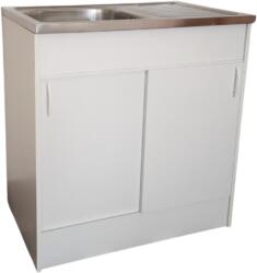 Oper-line Komplett mosogatós szekrény 80x50cm tolóajtós, fehér, egymedencés tállal (AB326266) (214004-1)