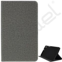 Silverline Tok álló, bőr hatású (FLIP, oldalra nyíló, asztali tartó, textil hatás) SZÜRKE