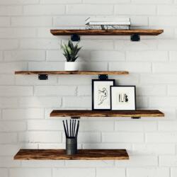 vidaXL 4 db füstös tölgy színű szerelt fa fali polc 60 x 20 x 1, 5 cm (838231)