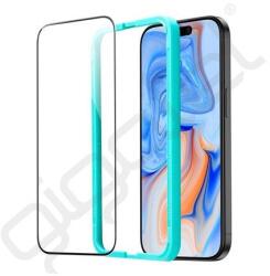 ESR képernyővédő üveg (2.5D, 0.3mm, 9H + segédkeret) FEKETE