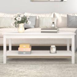 vidaXL fehér tömör fenyőfa dohányzóasztal 110 x 55 x 45 cm (822273)