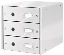 LEITZ Irattároló, laminált karton, 3 fiókos, LEITZ "Click&Store", fehér (E60480001) - webpapir