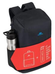 RIVACASE Notebook hátizsák, acél kulaccsal, 15, 6", RIVACASE "Regent 8068", fekete (NTRB8068B) - webpapir