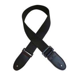 Soundsation PP-BK - Poliészter heveder gitárokhoz műbőr végekkel