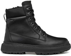 Geox bőr csizma D LAMIDIE + GRIP ABX fekete, női, lapos talpú, D46XMB 08511 C9999 - fekete Női 37