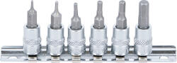 BGS technic Technic Behajtófej-készlet 6, 3 mm (1/4") Belső hatszögletű 1, 5 - 6 mm 6 darabos (BGS-5151) (BGS-5151)