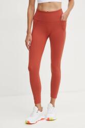 Reebok edzős legging LUX Collection narancssárga, sima, 100205604 - narancssárga L