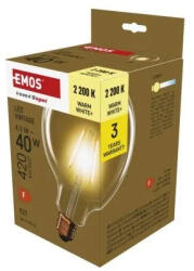 EMOS LED izzó Vintage G125 / E27 / 4, 5 W (40 W) / 420 lm / Meleg fehér (Z58032)