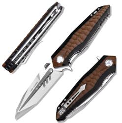 HARAHU HA-34139 összecsukható vadászkés - Fekete/Barna/Tip2 KP34139