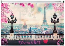Panta Plast Mapă personalizată cu fermoar, A4, PP, Panta Plast, Take me to Paris