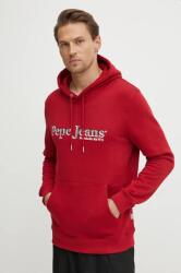 Pepe Jeans pamut melegítőfelső SOMERS HOODIE piros, férfi, nyomott mintás, kapucnis, PM582728 - piros M