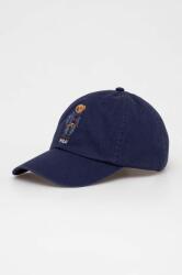 Ralph Lauren pamut baseball sapka sötétkék, nyomott mintás - sötétkék Univerzális méret