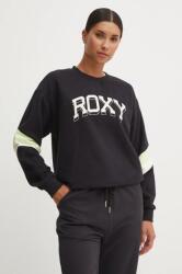 Roxy pamut melegítőfelső Essential Energy fekete, női, mintás, ERJFT04861 - fekete S