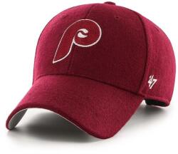 47 brand sapka gyapjúkeverékből MLB Philadelphia Phillies piros, nyomott mintás, BCPTN-CHSMV19WIS-CA82 - piros Univerzális méret