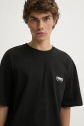 Fiorucci pamut póló fekete, férfi, nyomott mintás, M01FPTSH103CJ01BK01 - fekete L