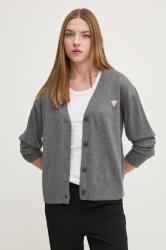 Guess Jeans kardigán gyapjú keverékből szürke, könnyű, W4BR16 Z3HO2 - szürke M