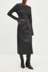 Answear Lab szoknya fekete, midi, egyenes - fekete S - answear - 13 990 Ft