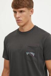 Billabong t-shirt Stacked Arch fekete, férfi, nyomott mintás, EBYZT00175 - fekete S