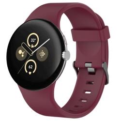 SILICONE Cserélhető szíj Google Pixel-hez Watch3 45mm bordó