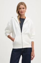 Tommy Hilfiger felső fehér, női, sima, kapucnis, WW0WW44166 - fehér S