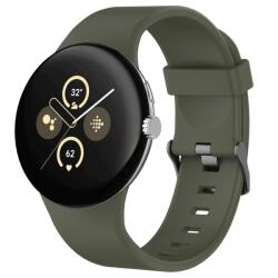 SILICONE Cserélhető szíj Google Pixel-hez Watch3 45mm sötétzöld