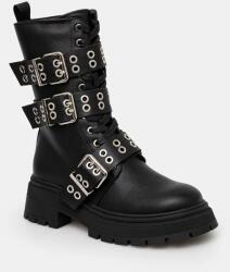 Twinset bokacsizma fekete, női, lapos talpú, 242ACP016 - fekete Női 38