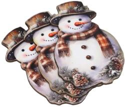  Nyomtatott dekorkarton - Hóember 3db/cs