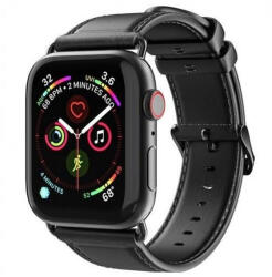 DuxDucis Apple Watch szíj 42/ 44/ 45/ 46 /49 mm Dux Ducis YA valódi bőr - fekete (ipro-536656)