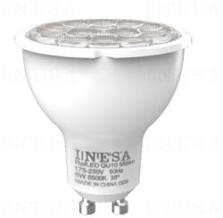 INESA 6W led, 480 Lumen, 38°, 6500 kelvin, hideg fehér Led, GU10 COB spot égő, (LLGU10COB6W60582K6500)