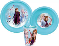 Disney Jégvarázs étkészlet, műanyag szett 260 ml-es pohárral Nr1