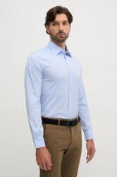 Benetton ing férfi, galléros, slim, 5X3LUQ049 - kék S - answear - 15 990 Ft