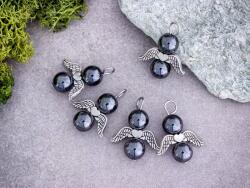 R. M. ékszer Bátorság Talizmánja hematit angyal ásvány medál 5 dbos csomag (19448RM)