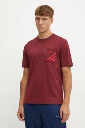 adidas Originals t-shirt bordó, férfi, sima, IX9606 - burgundia S