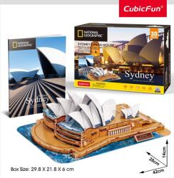 CubicFun Puzzle 3D & Brosura Opera Din Sydney, 86 Piese (CUDS1088h)