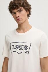 Levi's t-shirt bézs, férfi, nyomott mintás, 22491 - bézs M