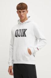 Quiksilver felső Griffin Hoodie szürke, férfi, nyomott mintás, kapucnis, AQYFT03407 - szürke XL
