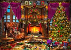 Bluebird Puzzle - Puzzle Davison: Cameră confortabilă de Crăciun - 2 000 piese