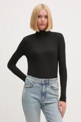 Pepe Jeans hosszú ujjú FLORY női, garbónyakú, fekete, PL505978 - fekete S
