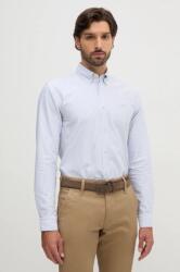 HUGO BOSS pamut ing férfi, legombolt galléros, slim, 50520275 - kék XXL