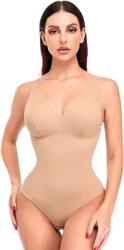 Blue Rose Body modelator cu efect de subtiere, grad de compresie ridicat, Beige, Invisi (6427616241483)