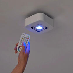 iDual Szabályozható mennyezeti RGBW LED spot lámpa távirányítóval, fehér - Krypton iDual JE290109 (JE290109)