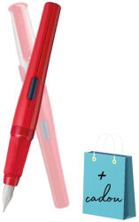 Pelikan Stilou Pelikano 803014, Penita L, pentru stangaci, grip economic, Rosu (803014)