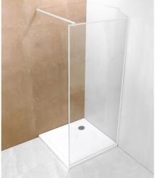 u-Design Whitey zuhanyfal fehér kerettel, A-20P-3, 90x190 cm