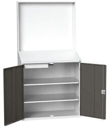 bott Workstation Economy Bott, panellel, 2 polccal, 1 fiókkal, 200 x 105 x 55 cm, szürke-antracit