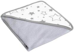 Kidizi Prosop bebe din bumbac cu gluga 90x90 cm Kidizi Galaxy Grey, culoare gri, potrivit de la nastere pana la 2 ani (5949551912477)