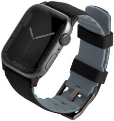 Uniq Linus Airosoft Apple Watch S1-7 Szilikon Szíj - 38/40/41 mm, Fekete (UNIQ-41MM-LINUSBLK)