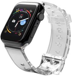 Fusion Light Apple Watch 2-7 Szilikon Szíj - 42/44/45 mm, Fekete (FULAP44MMBK)