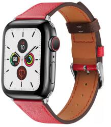 Fusion Apple Watch Bőr Szíj - 42/44 mm, Piros (FULB4244RD)